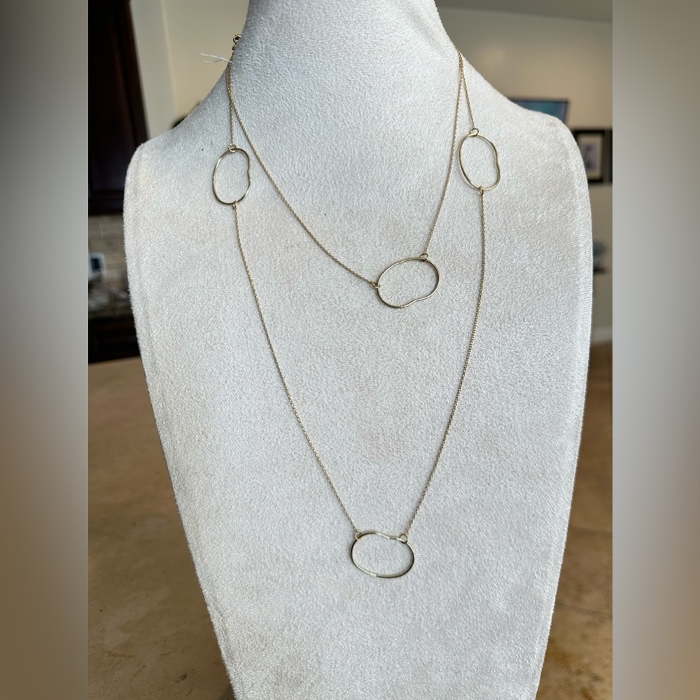 Panacea 42” long necklace gold tone